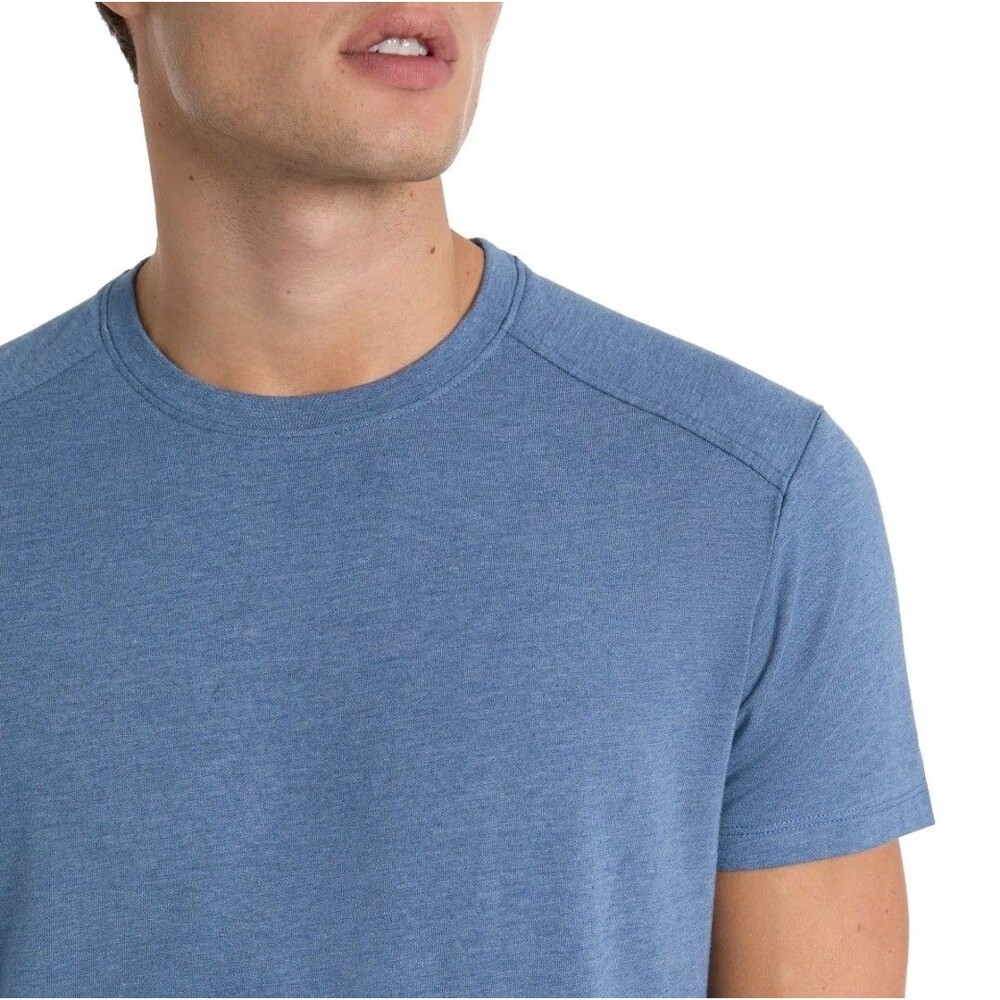 Kenneth Cole Organic Short Sleeve Cotton Tee Heather Blue Men's Size XL Tshirt